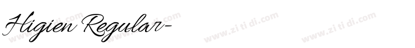 Higien Regular字体转换